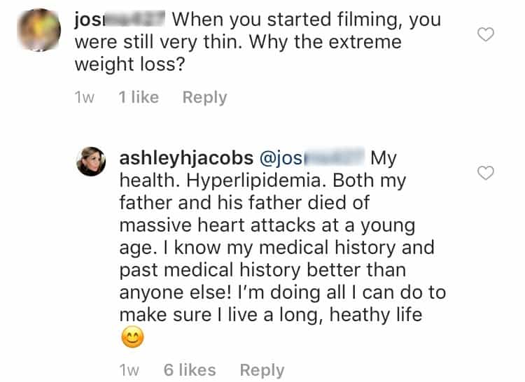 Ashley Jacobs Weight Post