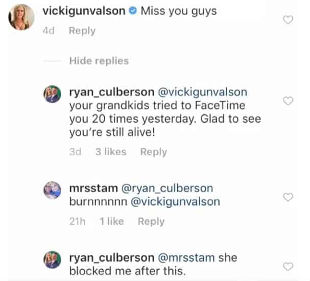 RHOC Vicki Gunvalson Ryan Culberson Instagram Feud