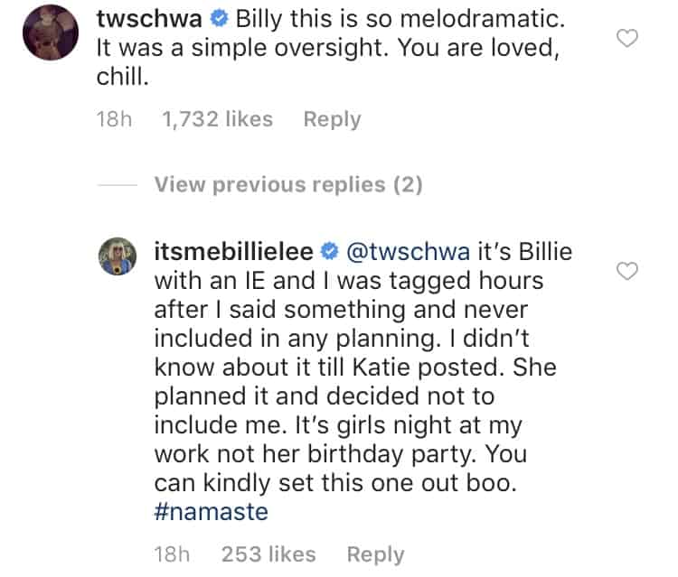 Tom vs Billie Lee