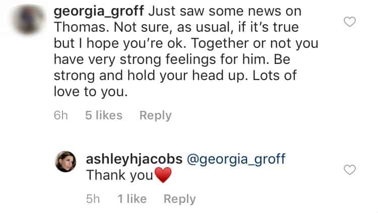 Ashley Jacobs reacts to Thomas arrest