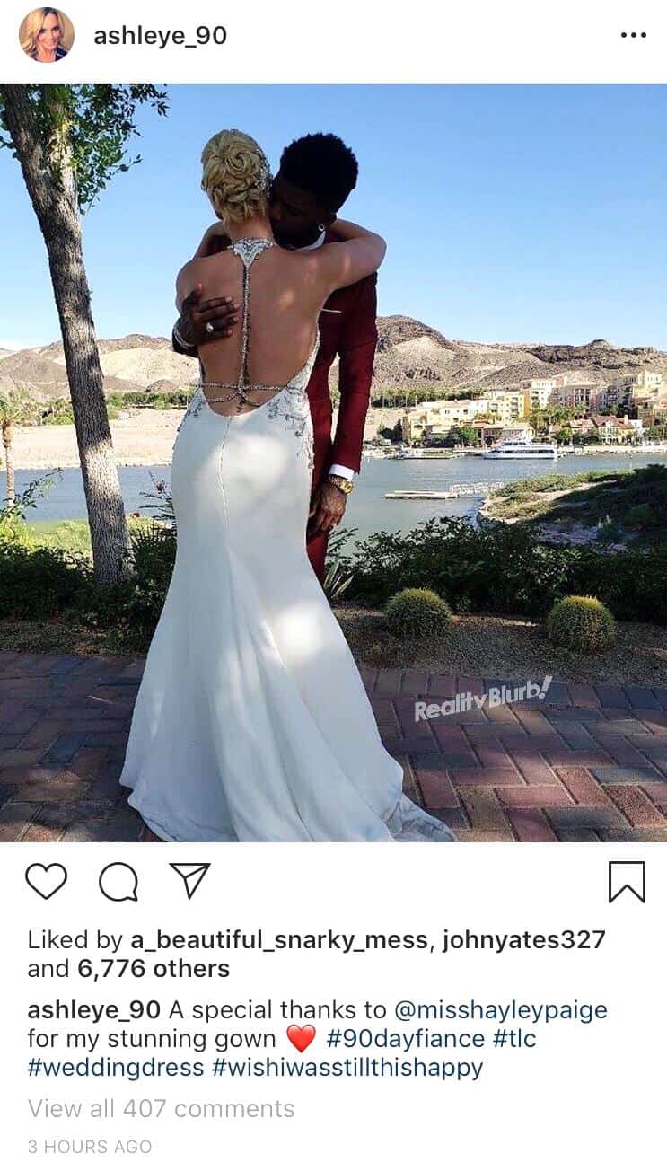 Ashley hints at Jay split in wedding photo