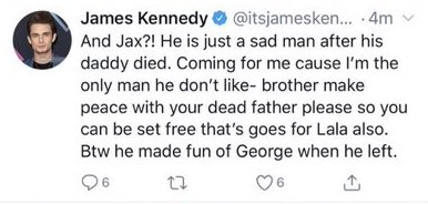Vanderpump Rules James Kennedy Disses Jax And Lala Fathers