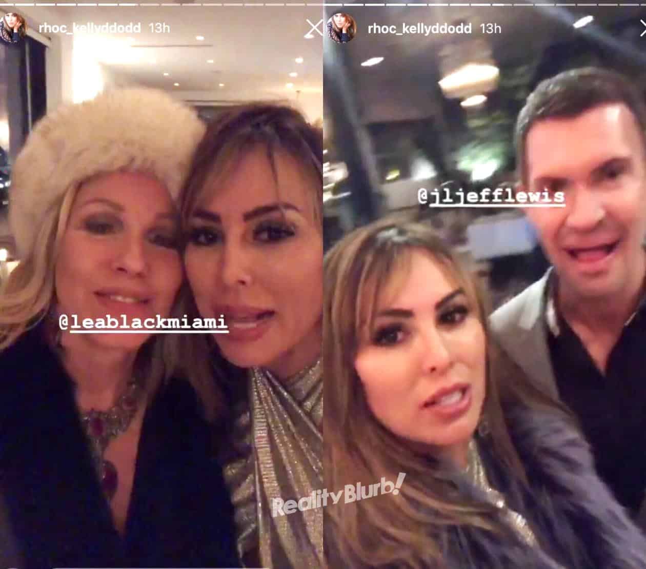 Kelly Dodd party with Lea Black and Jeff Lewis