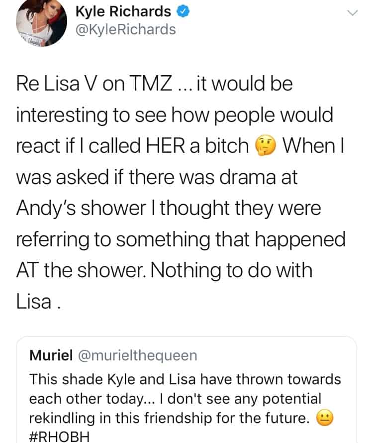 Kyle Richards responds to Lisa Vanderpump's shade
