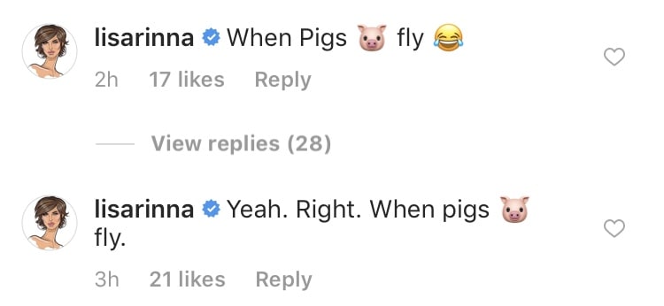 RHOBH Lisa Rinna Will Make Amends With Lisa Vanderpump When Pigs Fly
