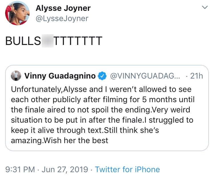 Joyner fans alysse only Does Vinny