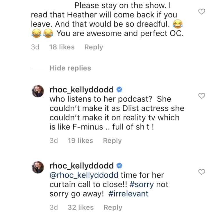 Kelly Dodd Responds to Heather Dubrow Comment About Returning to RHOC