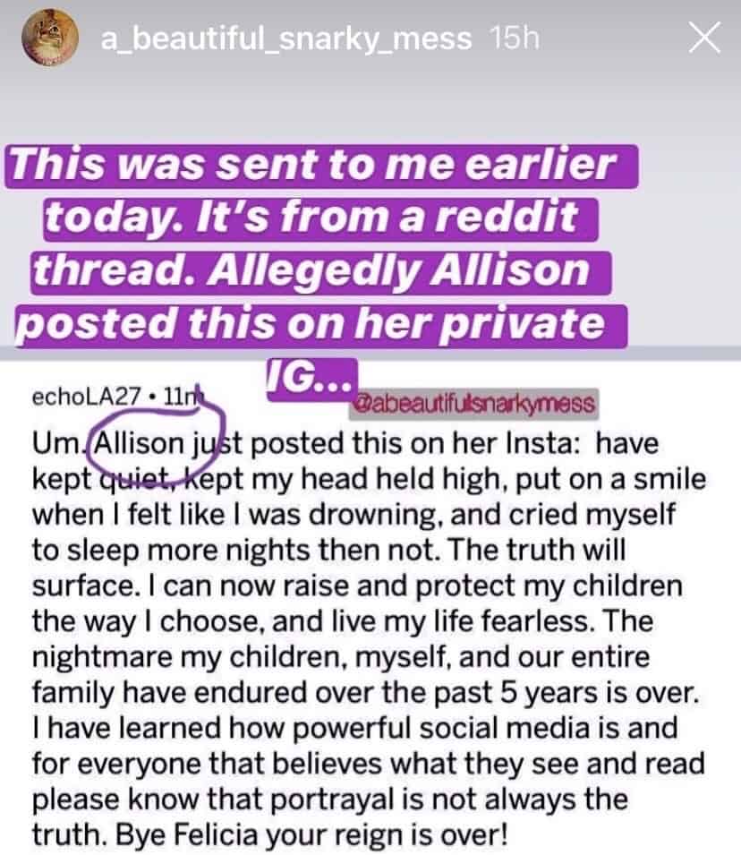 Allison Jayne Raski Disses Meghan King Edmonds on Private Instagram