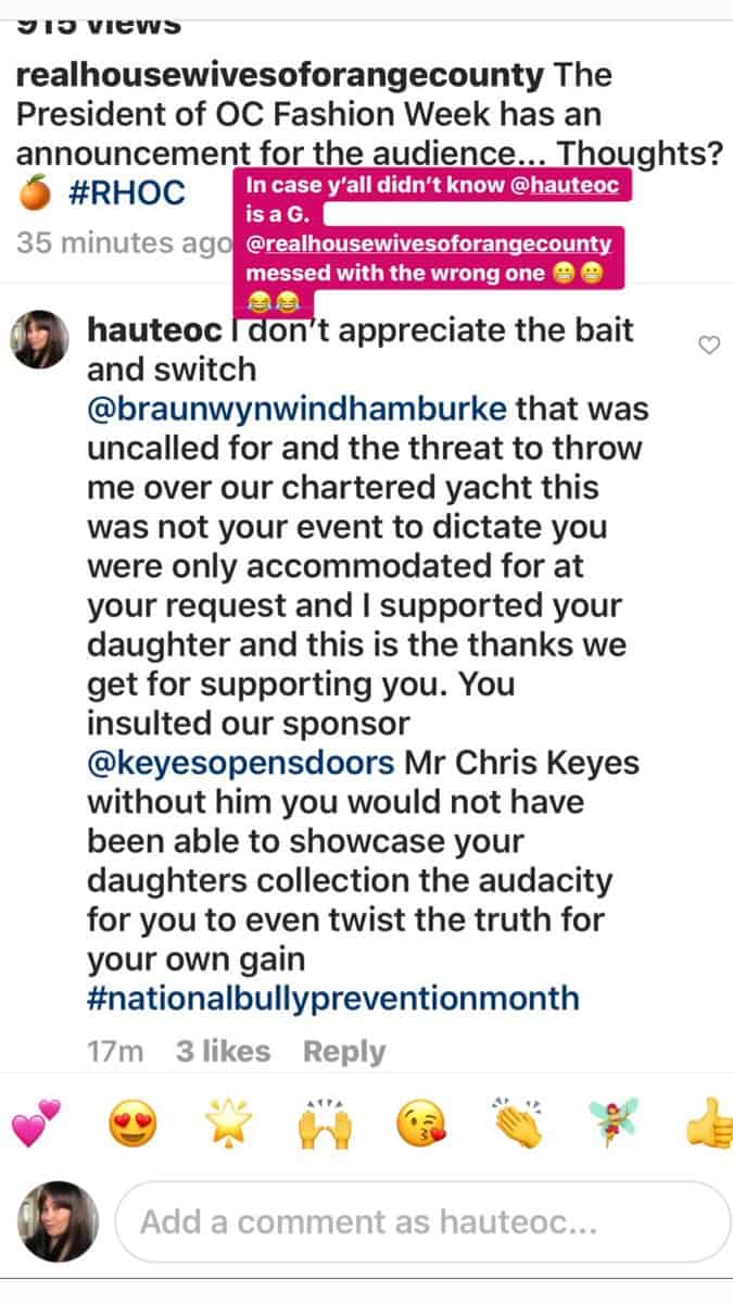 Kathryn Marino Calls Out RHOC Braunwyn Windham Burke After Fashion Show