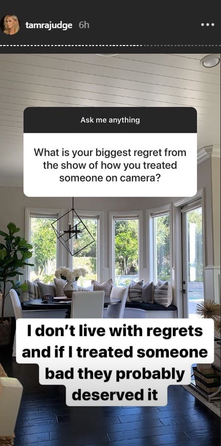 Tamra Judge Doesn't Regret How She Treated Anyone on RHOC