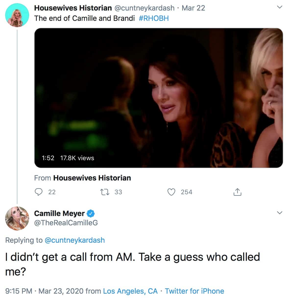 RHOBH Camille Grammer Got a Call From a Househusband About Lisa Vanderpump Take Down