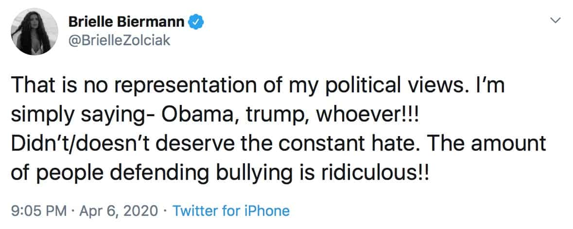 Don't Be Tardy Brielle Biermann Slams Ridiculous Bullying of Trump