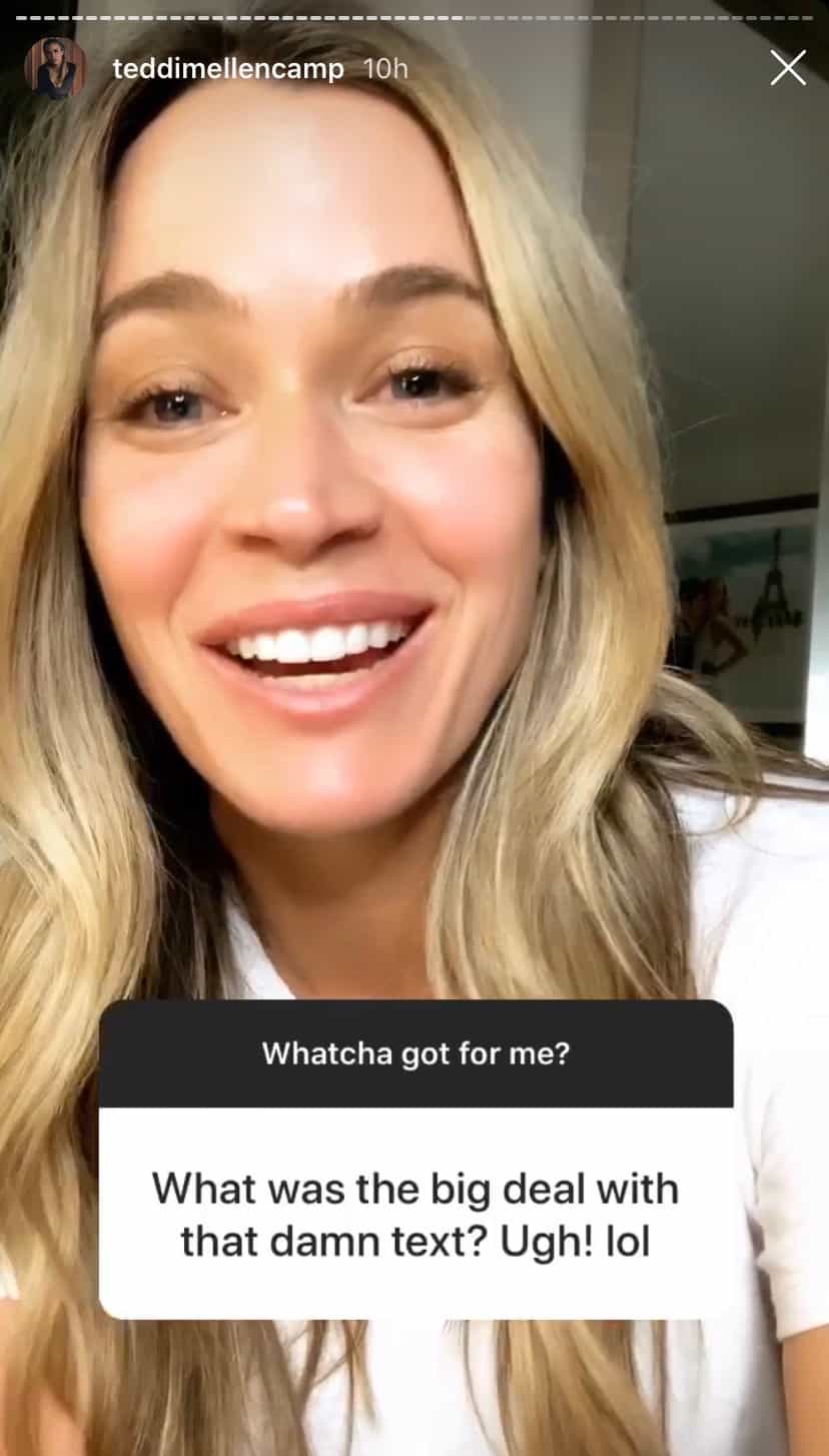 Teddi Mellencamp Reacts to RHOBH Text Message Drama