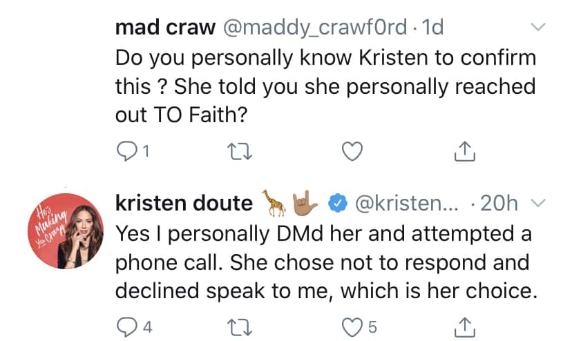 Vanderpump Rules Kristen Doute Called and DMd Faith Stowers After Racism Allegations