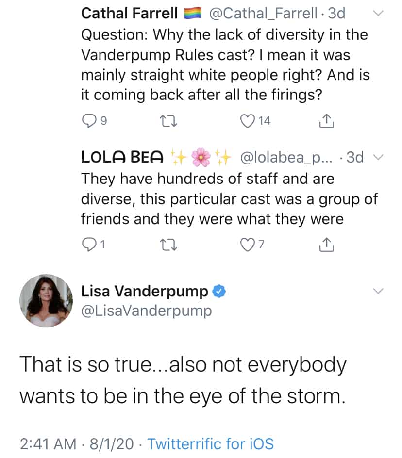 Lisa Vanderpump Explains Lack of Diversity on Vanderpump Rules