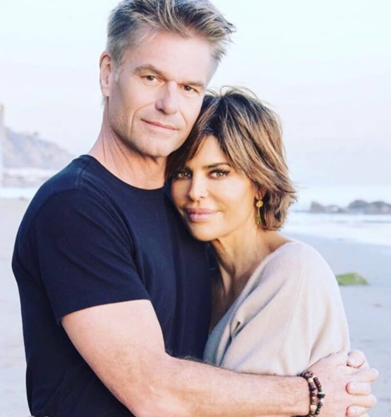 RHOBH Harry Hamlin Hugs Lisa Rinna on the Beach