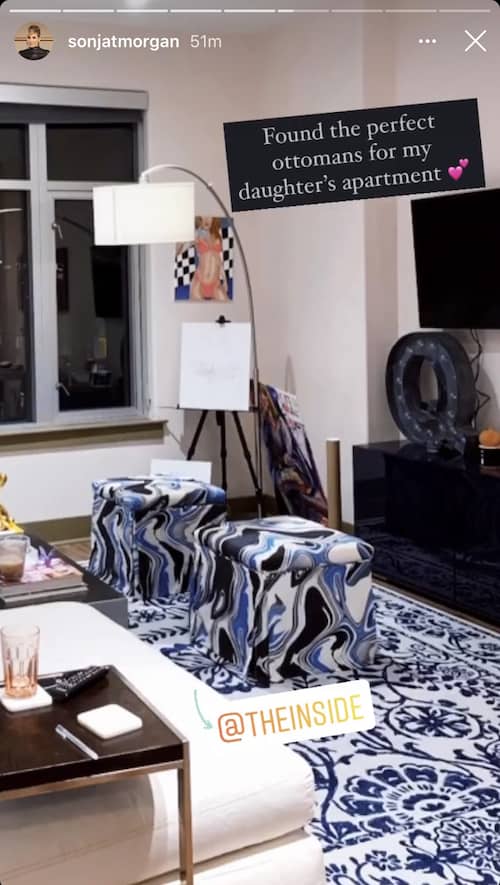 RHONY Sonja Morgan Shows Off Daughter's Living Room at Her Apartment