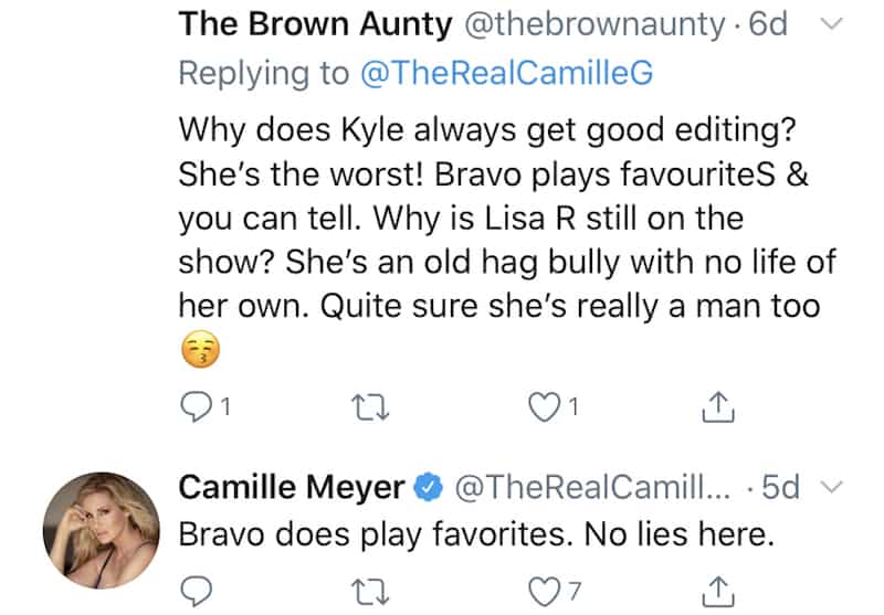 RHOBH Camille Grammer Claims Bravo Plays Favorites