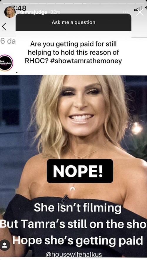 Tamra Judge Confirms She's Not Getting Paid for RHOC Season 15