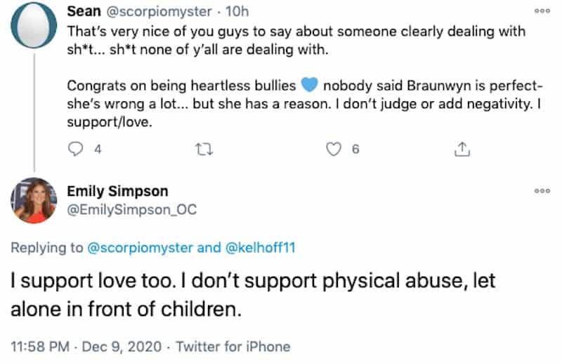 RHOC Emily Simpson Does Not Support Physical Abuse