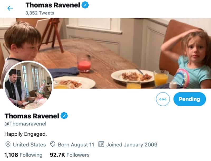 Southern Charm Thomas Ravenel Confirms Engagement on Twitter