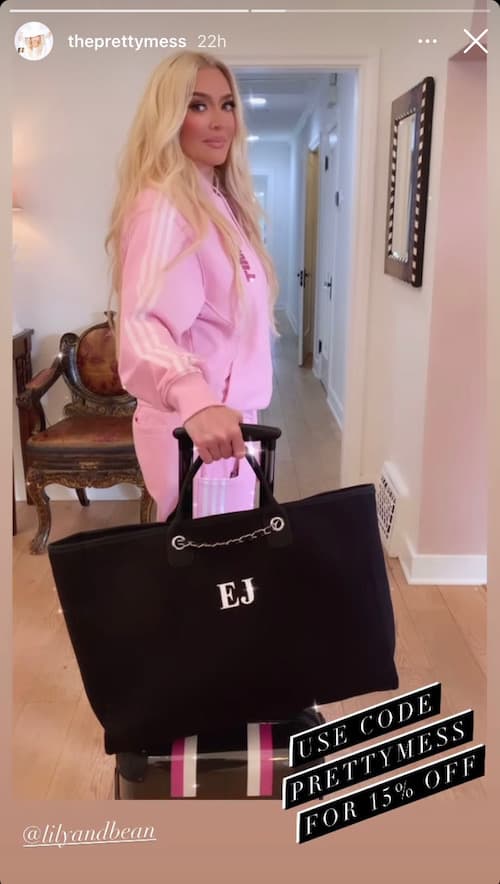 Erika Jayne's Neon Pink Mesh Bag