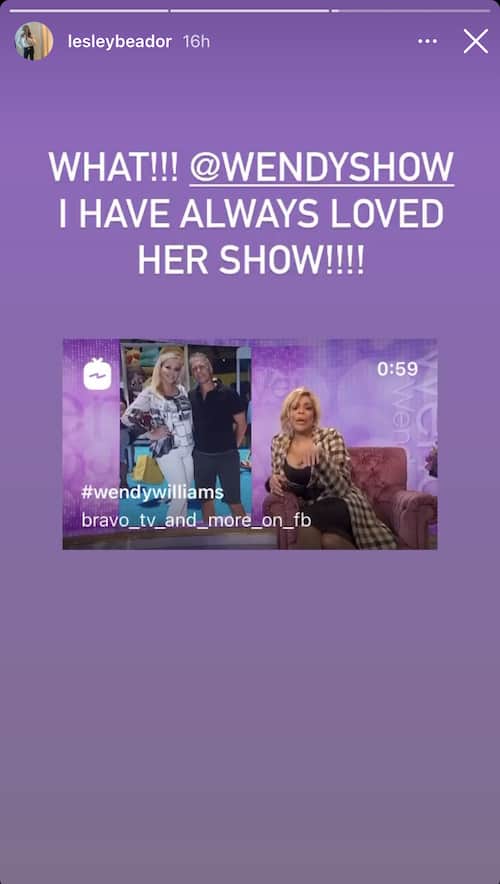 RHOC Lesley Cook Reacts to Mention by The Wendy Williams Show