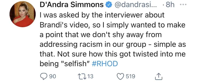 RHOD D'Andra Simmons Denies Using Brandi Redmond for a Headline