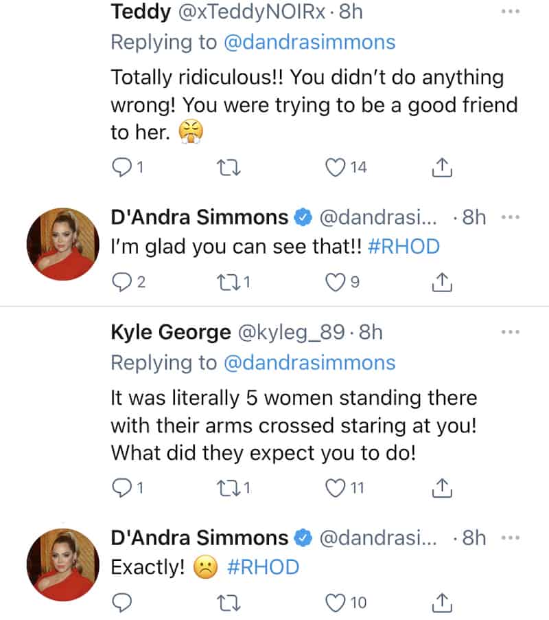 RHOD D'Andra Simmons Reacts to RHOD Cast Gangup