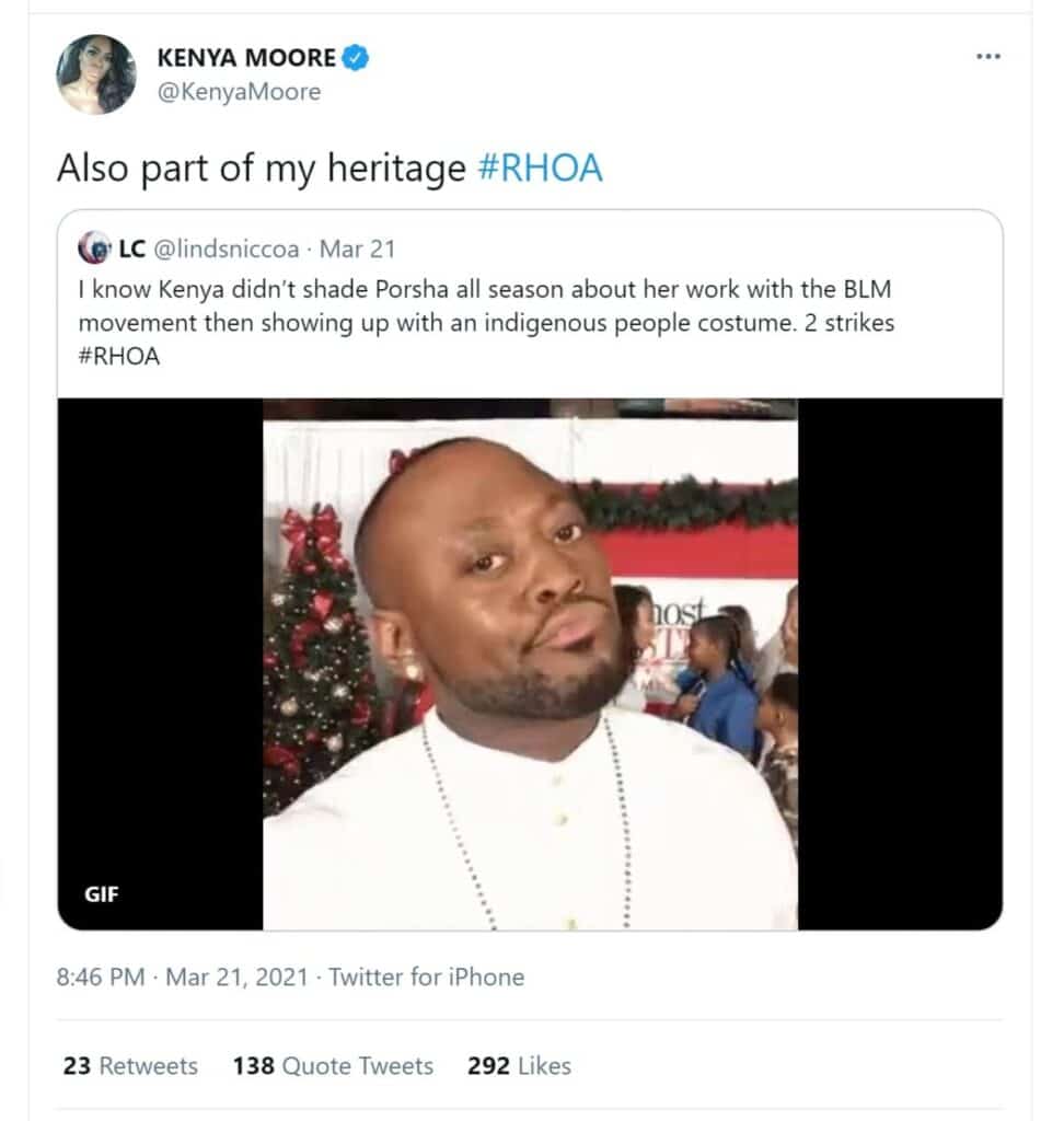 Bravo Apologizes Over Kenya Moore's Native American Costume Amid