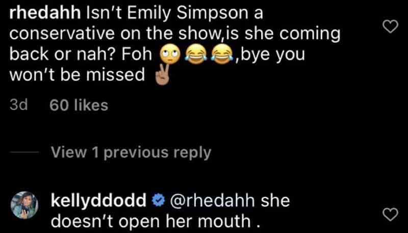 RHOC Kelly Dodd Suggests Emily Simpson is a Closeted Conservative