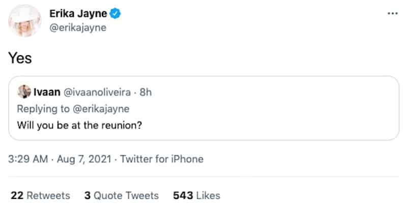 Erika Jayne Confirms She'll Attend RHOBH Reunion