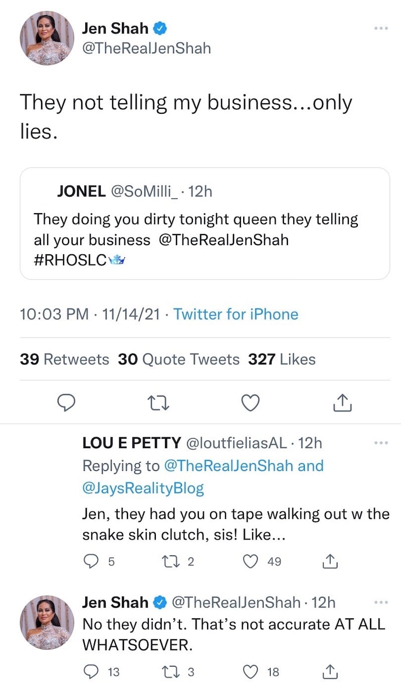 Jen Shah Claims RHOSLC Cast is Lying About Her
