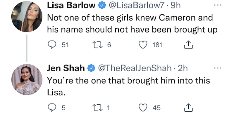 Jen Shah Reminds Lisa Barlow She Brought Cameron to RHOSLC