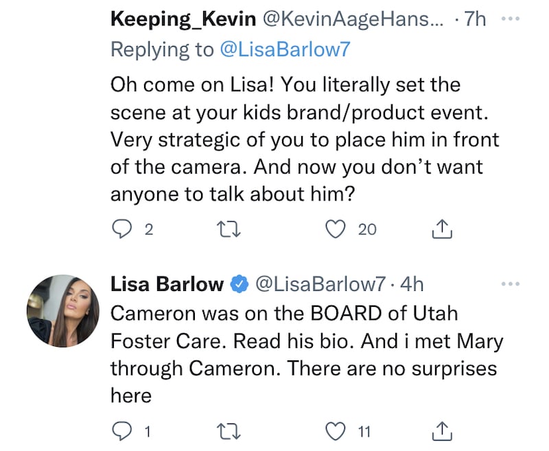 Lisa Barlow Reacts to Allegations of Strategically Placing Cameron on RHOSLC
