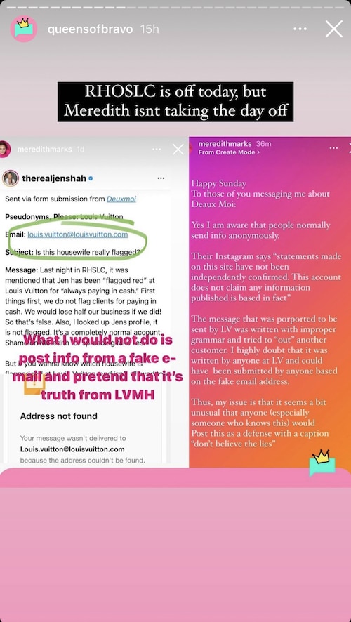 RHOSLC Meredith Marks Slams Jen Shah's 'Not Flagged' Claim as Fake