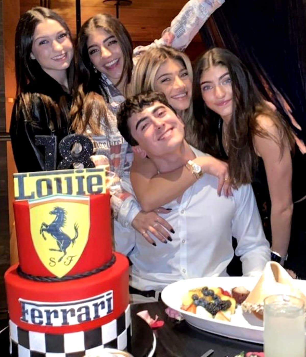 Photos Teresa Giudice S Daughters Bond With Luis Son For His 18th Birthday Gia Reunites With Dad Joe Giudice