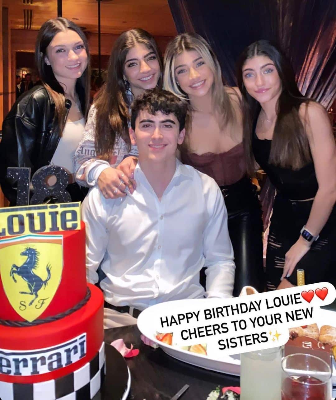 Photos Teresa Giudice S Daughters Bond With Luis Son For His 18th Birthday Gia Reunites With