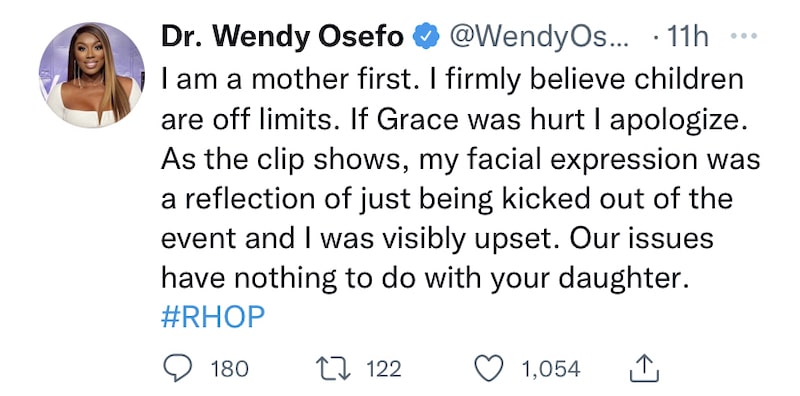RHOP Wendy Osefo Apologizes to Gizelle Bryant's Daughter