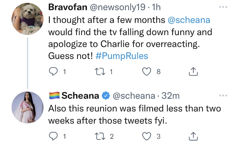 Vanderpump Rules Scheana Shay Claims Reunion Was Just Two Weeks After Charli Burnett Twitter Feud
