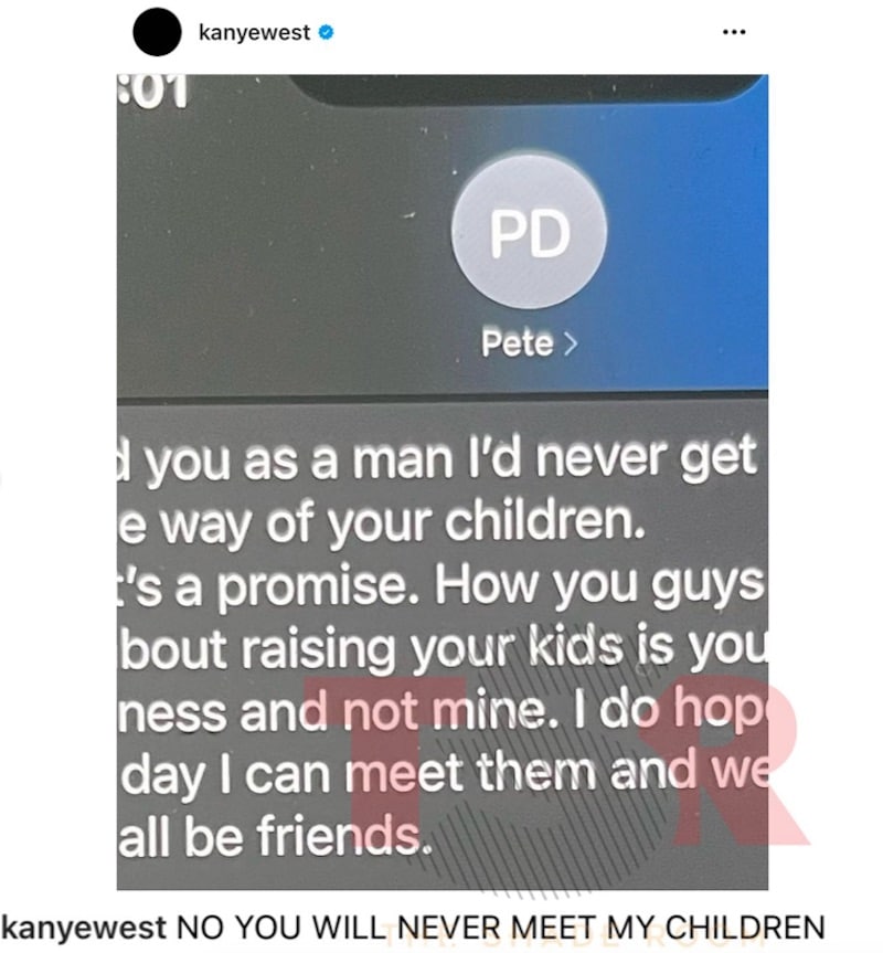 Kanye West Leaks Pete Davidson Text Message