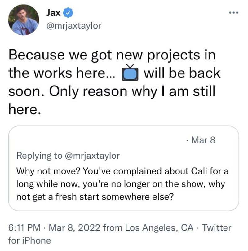 Jax Taylor Says He'll Be Back on TV Soon Amid Vanderpump Rules OG Rumors
