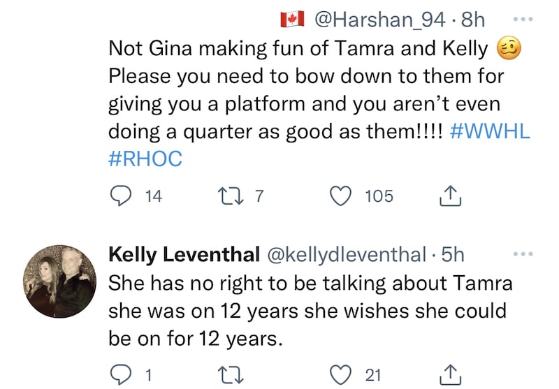 RHOC Kelly Dodd Shades Gina Kirschenheiter for Dissing Tamra on WWHL
