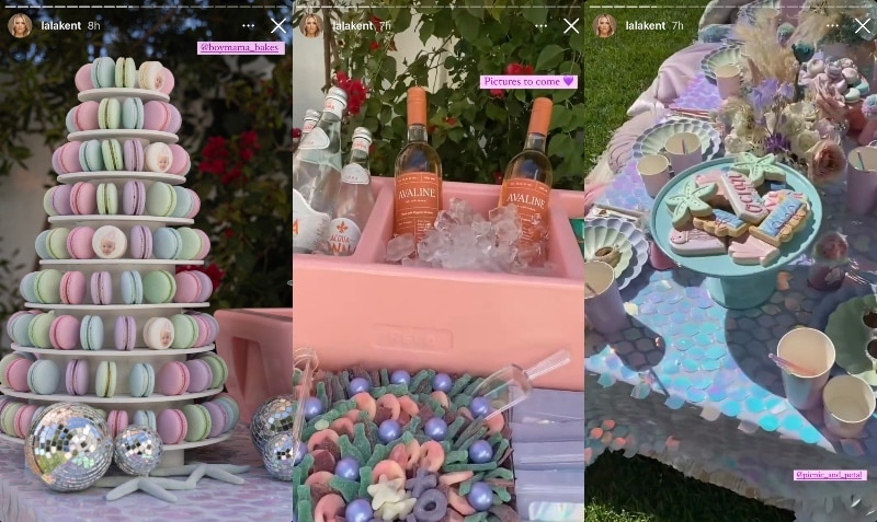Vanderpump Rules Lala Kent's Daughter Ocean Birthday Macaroons and Candy