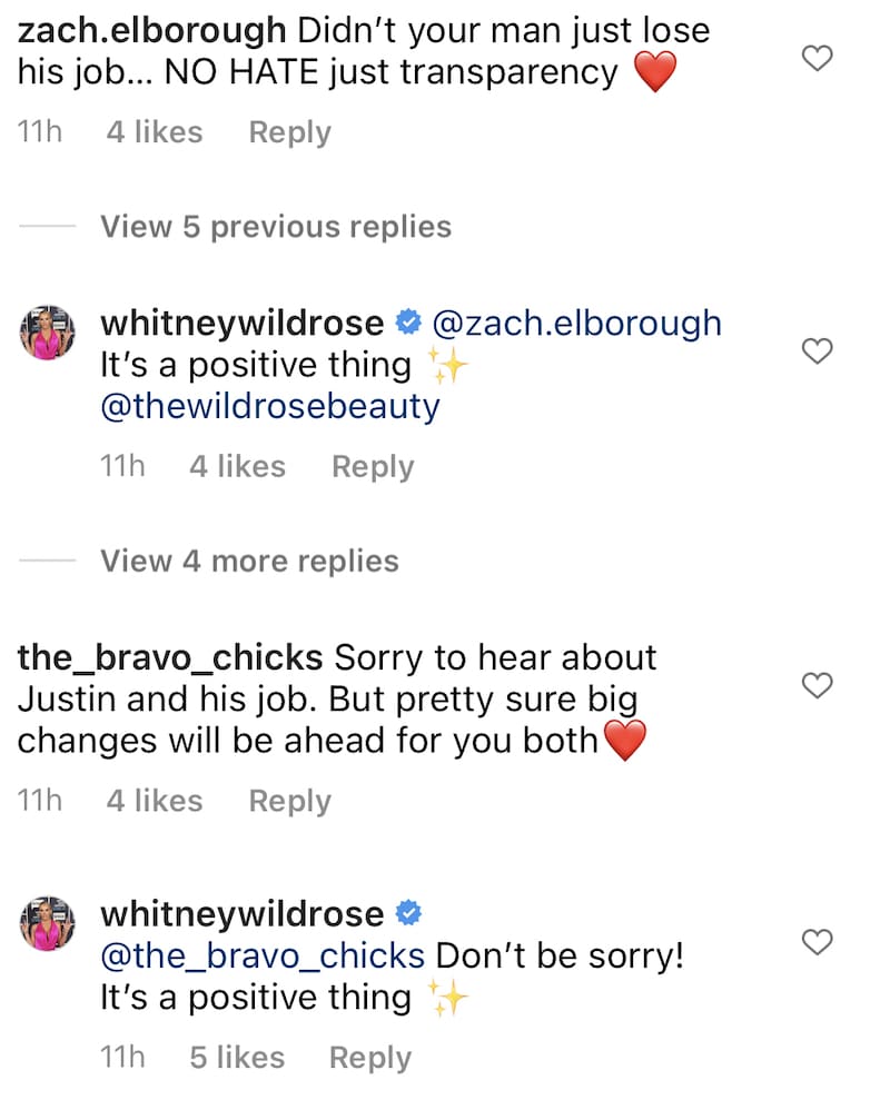 RHOSLC Whitney Rose Confirms Justin's Loss of Job is a Positive Thing