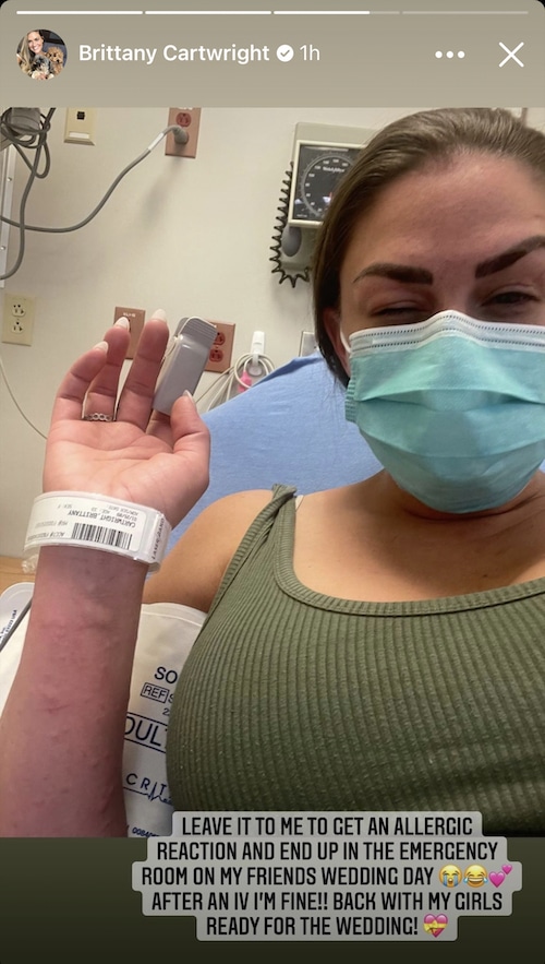 Vanderpump Rules Brittany Cartwright Goes to Emergency Room After Allergic Reaction