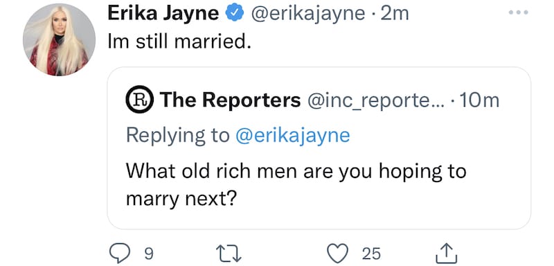 RHOBH Erika Jayne Confirms She's Still Married to Thomas Girardi