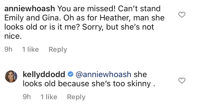 RHOC Kelly Dodd Says Heather Dubrow Looks Old Because She's Too Skinny
