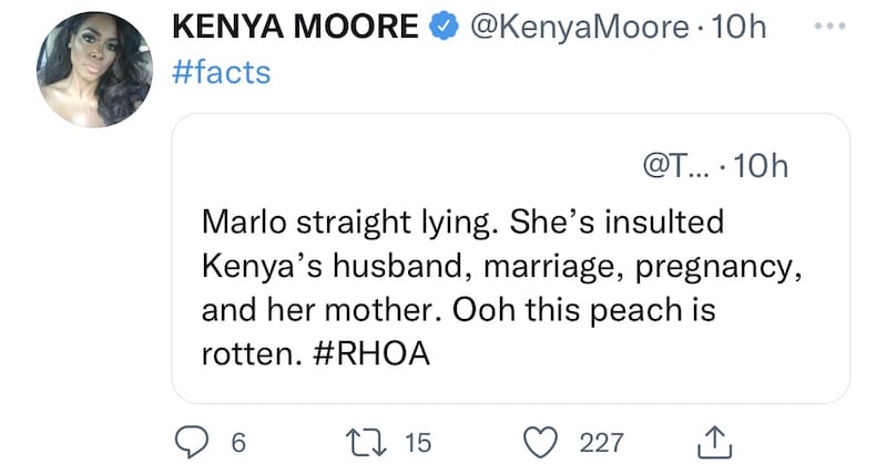 RHOA Kenya Moore Shades Marlo Hampton's Lies
