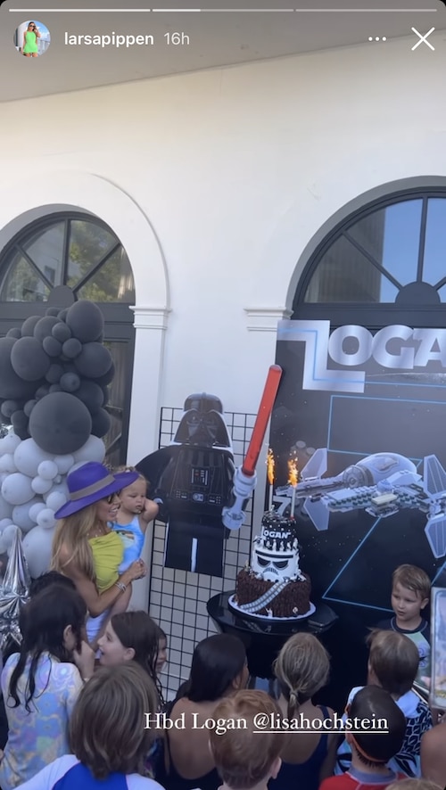 RHOM Lisa Hochstein Holds Son Logan While Celebrating His 7th Birthday